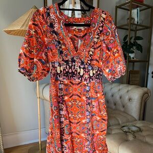 Anthropologie colorful maxi dress